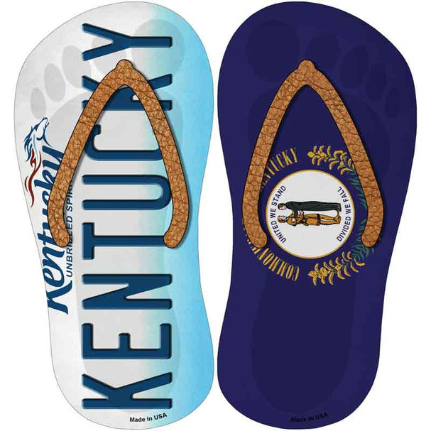 Kentucky|KY Flag Novelty Flip Flops Sticker Decal