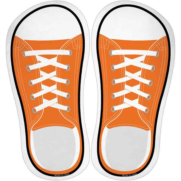 Orange Solid Novelty Shoe Outlines Sticker Decal