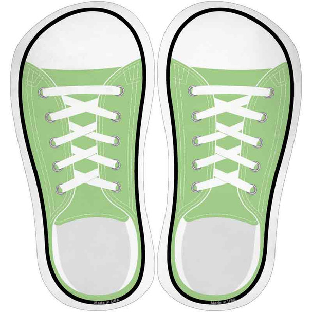 Lime Green Solid Novelty Shoe Outlines Sticker Decal