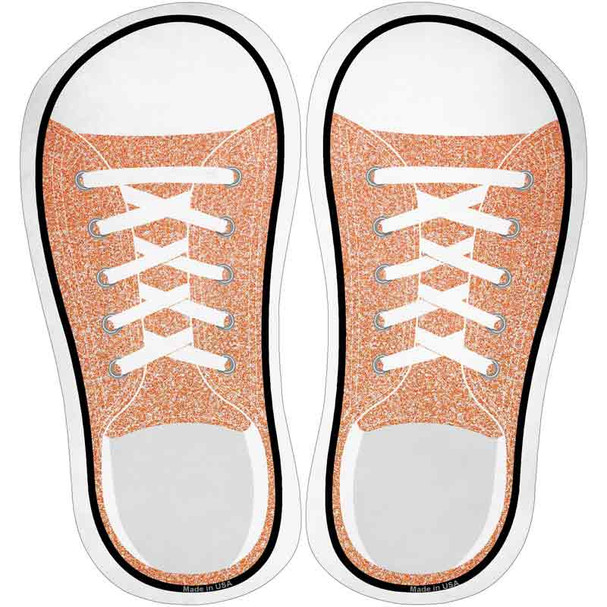 Orange Glitter Novelty Shoe Outlines Sticker Decal
