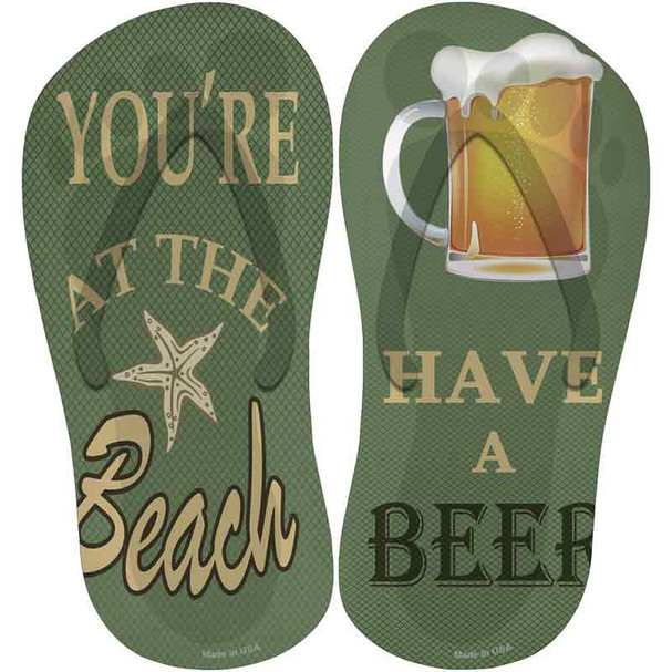 Youre At The Beach Novelty Flip Flops Sticker Decal