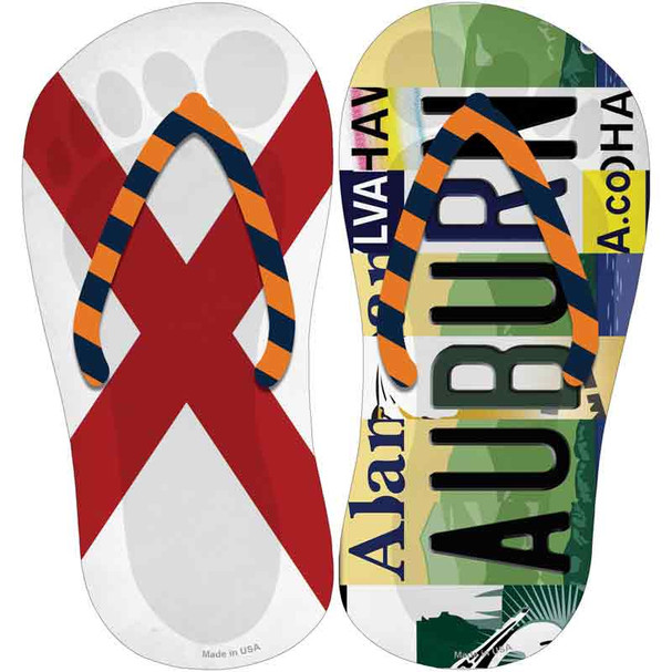 AL Flag|Auburn Strip Art Novelty Flip Flops Sticker Decal