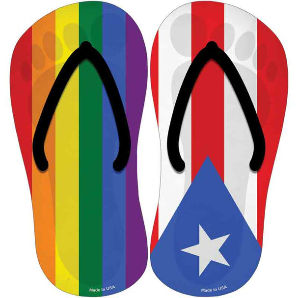 Rainbow|PR Flag Novelty Flip Flops Sticker Decal