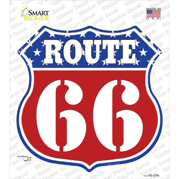Route 66 Stars Novelty Highway Shield Sticker Decal