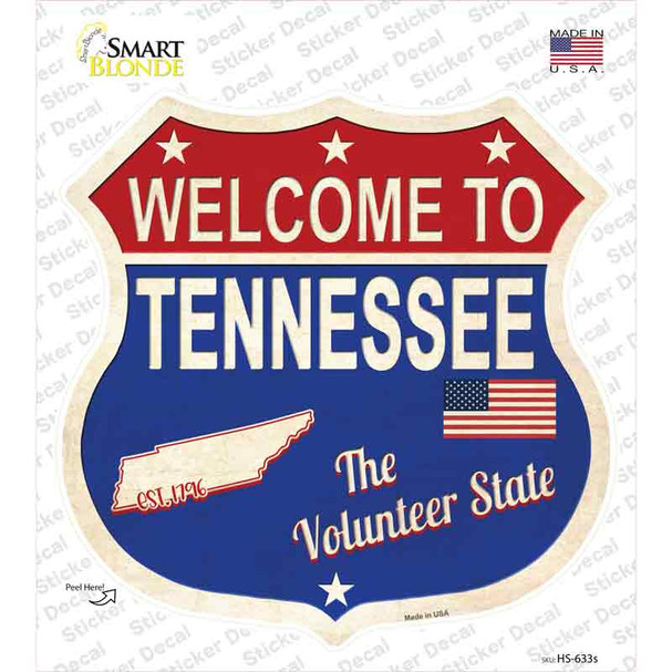 Tennessee Established Novelty Highway Shield Sticker Decal