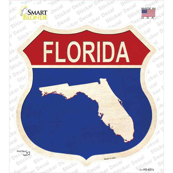 Florida Silhouette Novelty Highway Shield Sticker Decal