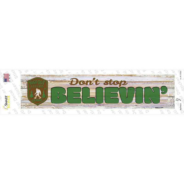 Believin Bigfoot Novelty Narrow Sticker Decal