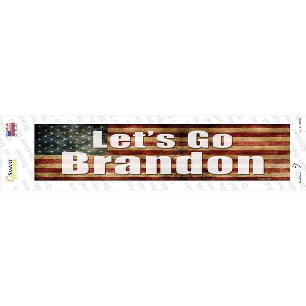 Lets Go Brandon American Flag Novelty Narrow Sticker Decal