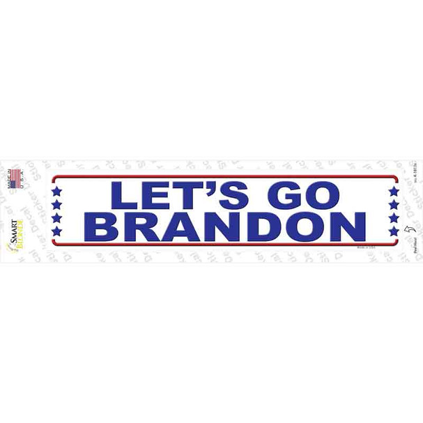Lets Go Brandon White Novelty Narrow Sticker Decal