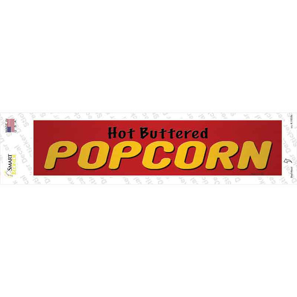 Hot Buttered Popcorn Red Novelty Narrow Sticker Decal