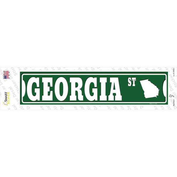 Georgia St Silhouette Novelty Narrow Sticker Decal