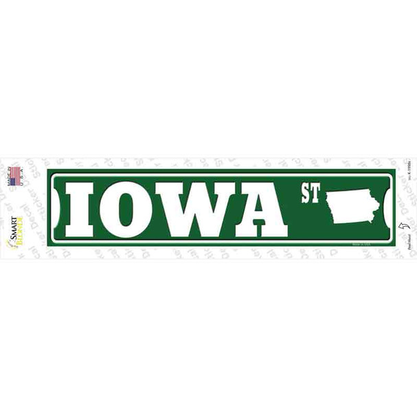Iowa St Silhouette Novelty Narrow Sticker Decal