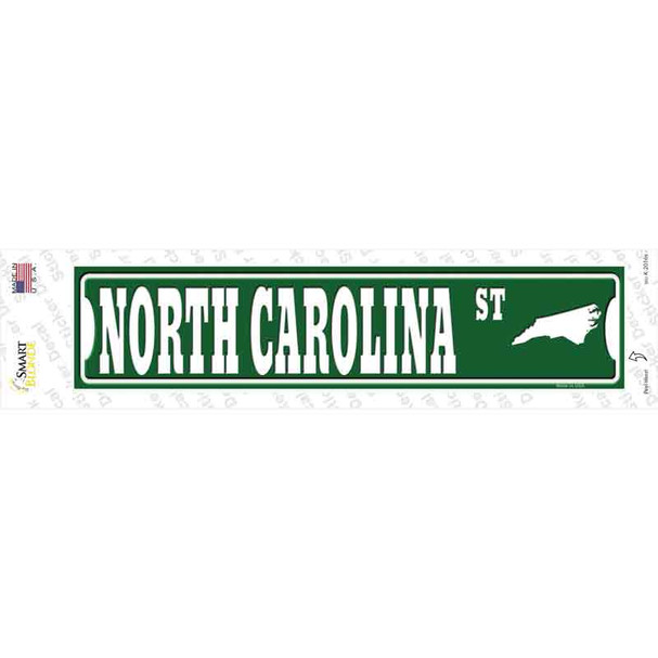 North Carolina St Silhouette Novelty Narrow Sticker Decal