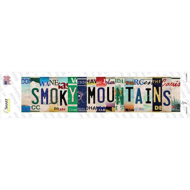 Smoky Mountains Strips Novelty Narrow Sticker Decal