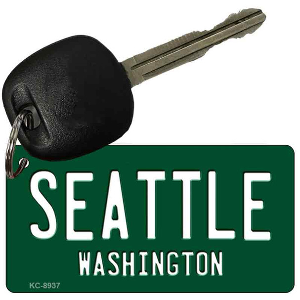 Seattle Vintage Washington State License Plate Key Chain