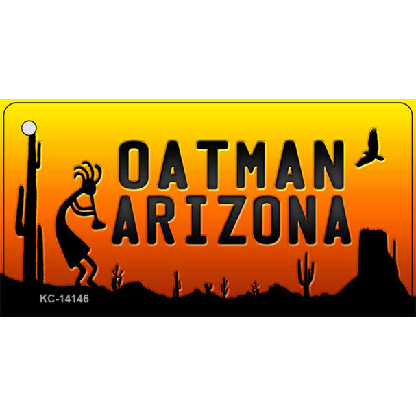 Oatman Kokopelli Arizona Scenic Background Novelty Metal Key Chain