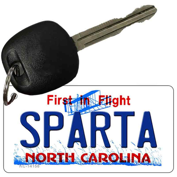 Sparta North Carolina State Background Novelty Metal Key Chain