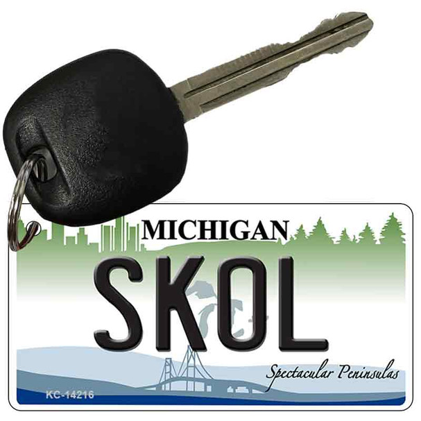 Skol Michigan Novelty Metal Key Chain