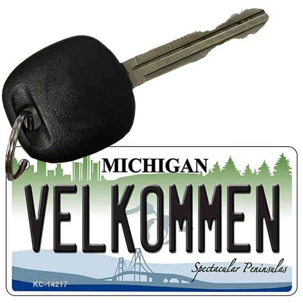 Velkommen Michigan Novelty Metal Key Chain