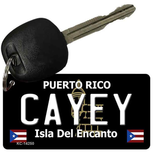 Cayey Puerto Rico Black Novelty Metal Key Chain