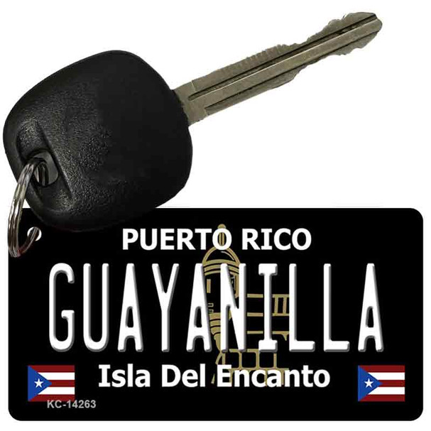 Guayanilla Puerto Rico Black Novelty Metal Key Chain