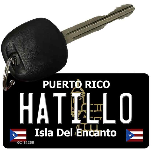Hatillo Puerto Rico Black Novelty Metal Key Chain
