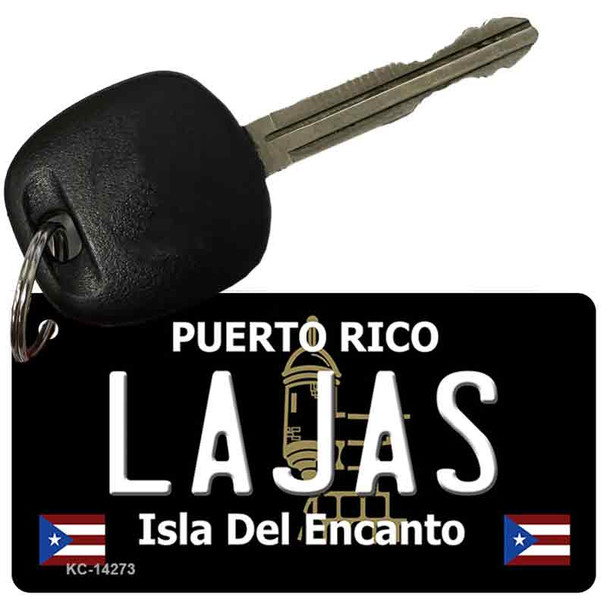 Lajas Puerto Rico Black Novelty Metal Key Chain
