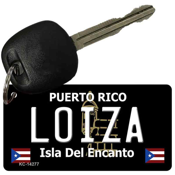 Loiza Puerto Rico Black Novelty Metal Key Chain