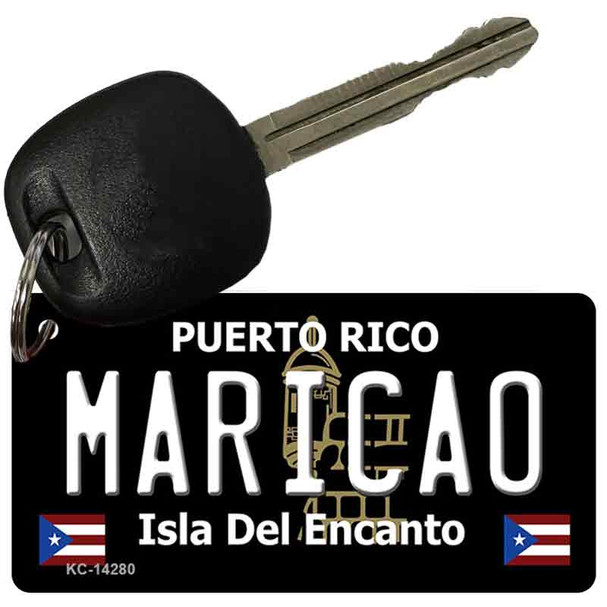 Maricao Puerto Rico Black Novelty Metal Key Chain