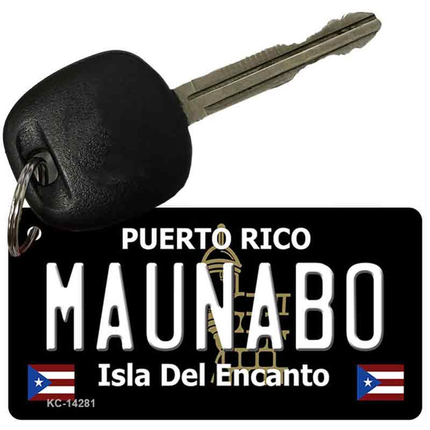 Maunabo Puerto Rico Black Novelty Metal Key Chain