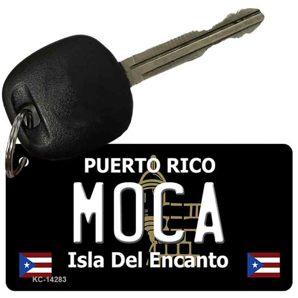Moca Puerto Rico Black Novelty Metal Key Chain