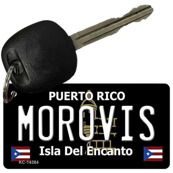 Morovis Puerto Rico Black Novelty Metal Key Chain