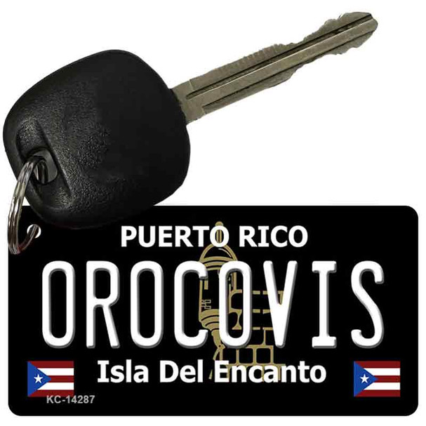 Orocovis Puerto Rico Black Novelty Metal Key Chain