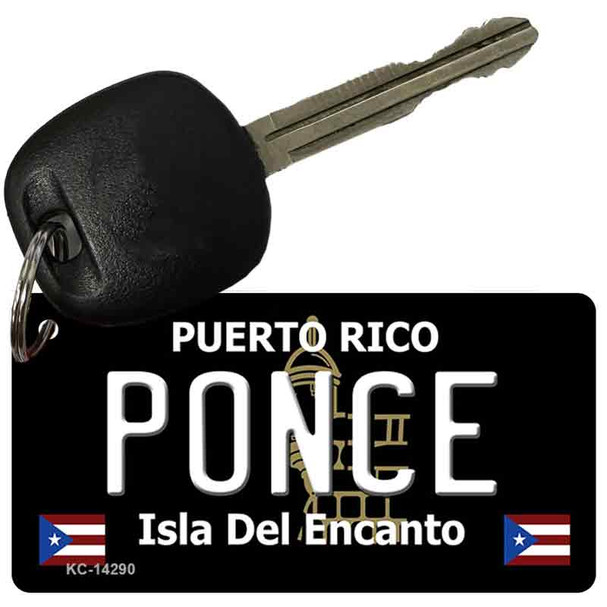 Ponce Puerto Rico Black Novelty Metal Key Chain