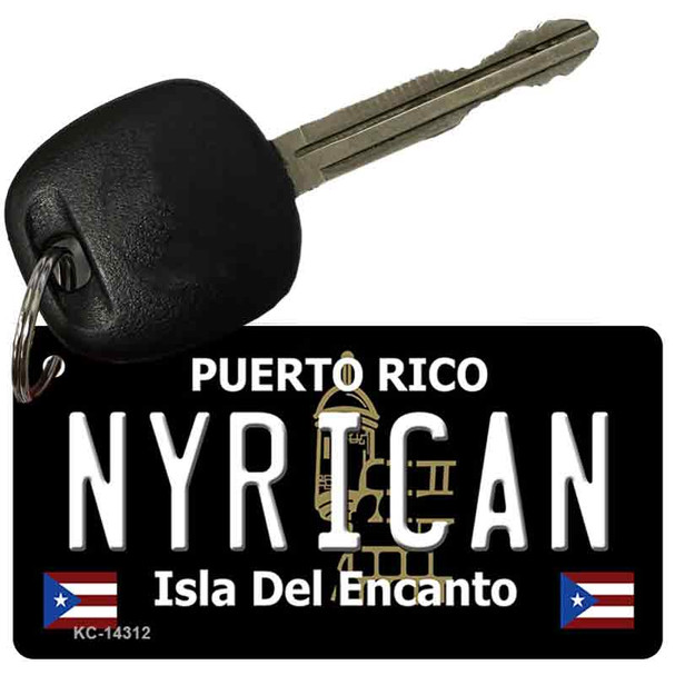 Nyrican Puerto Rico Black Novelty Metal Key Chain