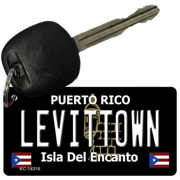 Levittown Puerto Rico Black Novelty Metal Key Chain