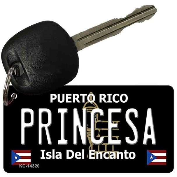 Princesa Puerto Rico Black Novelty Metal Key Chain