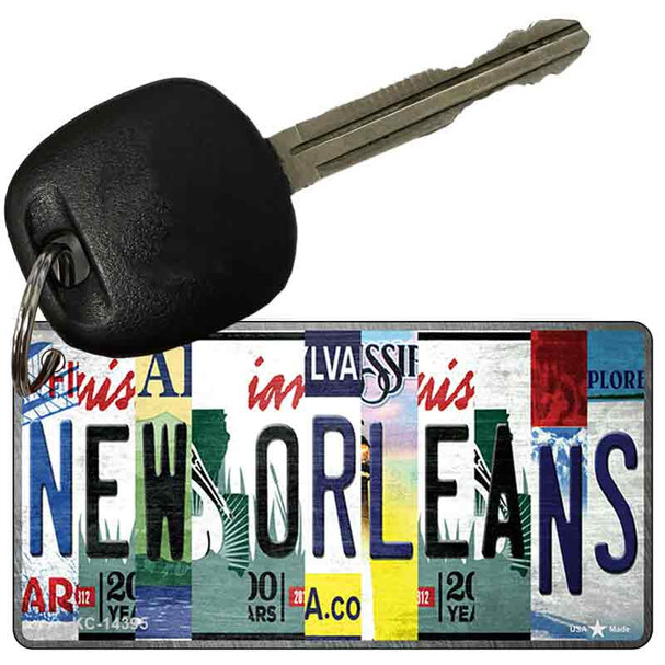 New Orleans License Plate Art Novelty Metal Key Chain