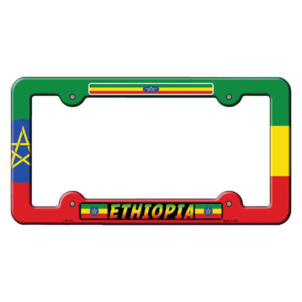 Ethiopia Flag Novelty Metal License Plate Frame