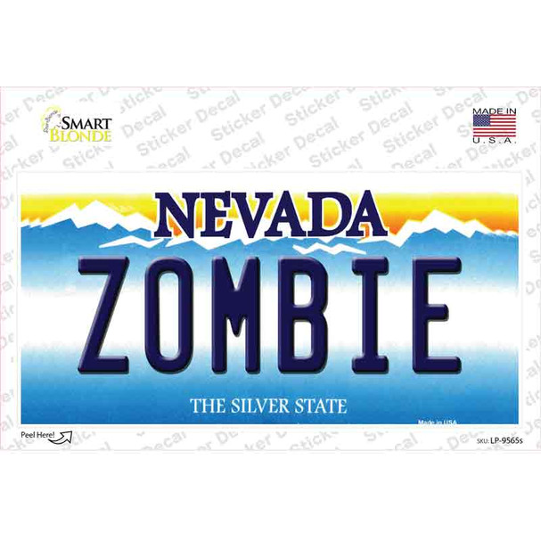 Zombie Nevada Novelty Sticker Decal