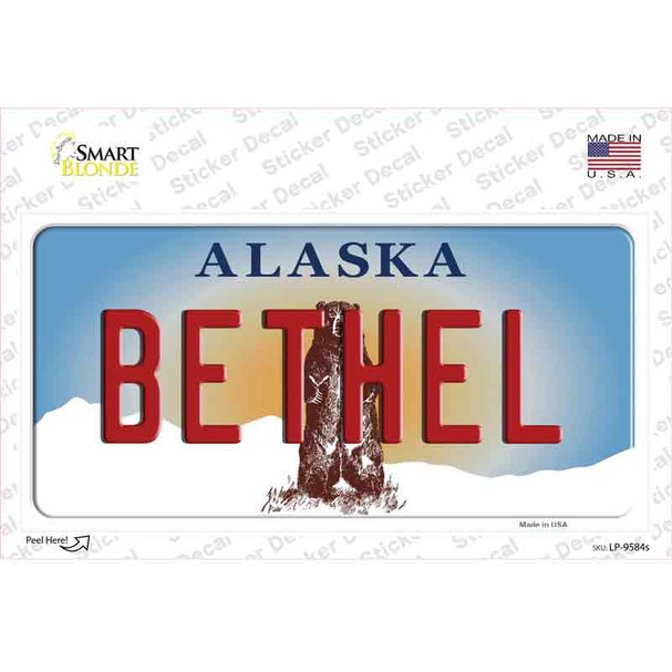 Bethel Alaska State Novelty Sticker Decal