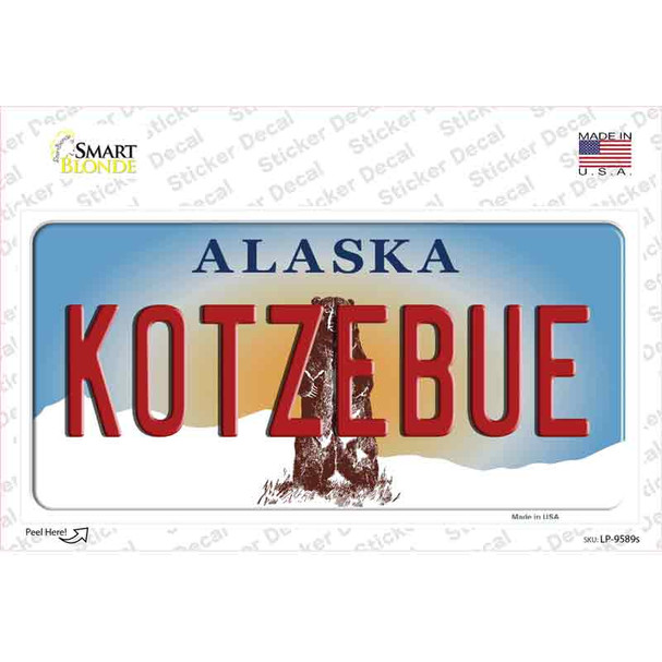 Kotzebue Alaska State Novelty Sticker Decal