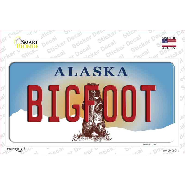 Bigfoot Alaska State Novelty Sticker Decal