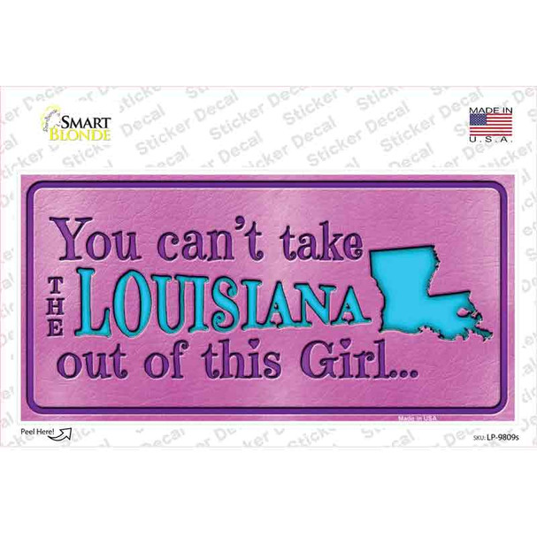 Louisiana Outta This Girl Novelty Sticker Decal