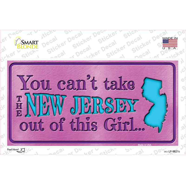 New Jersey Outta This Girl Novelty Sticker Decal