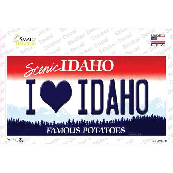 Love Idaho Novelty Sticker Decal