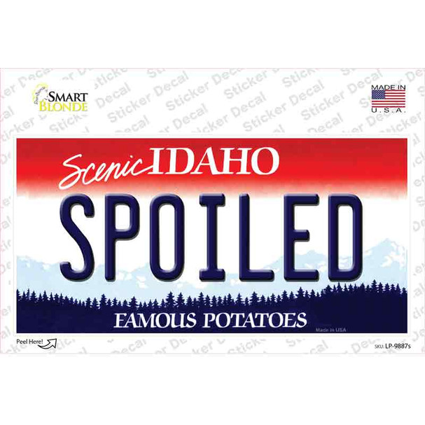 Spoiled Idaho Novelty Sticker Decal
