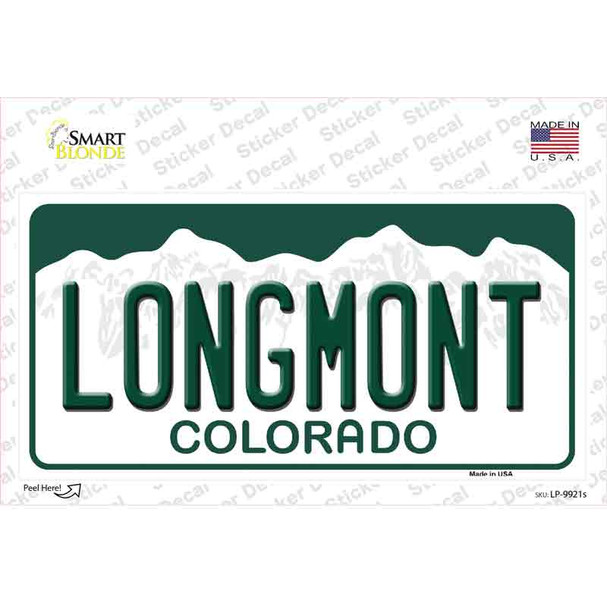 Longmont Colorado Novelty Sticker Decal