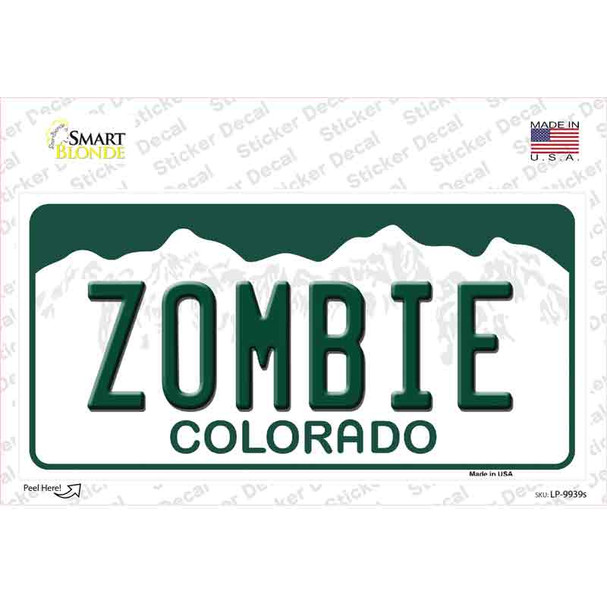 Zombie Colorado Novelty Sticker Decal