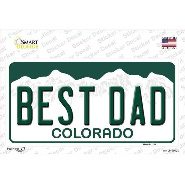 Best Dad Colorado Novelty Sticker Decal